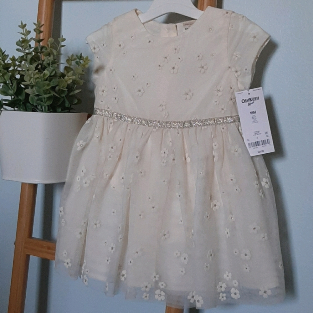 Oshkosh Baby Girl Vanilla Flower Dress